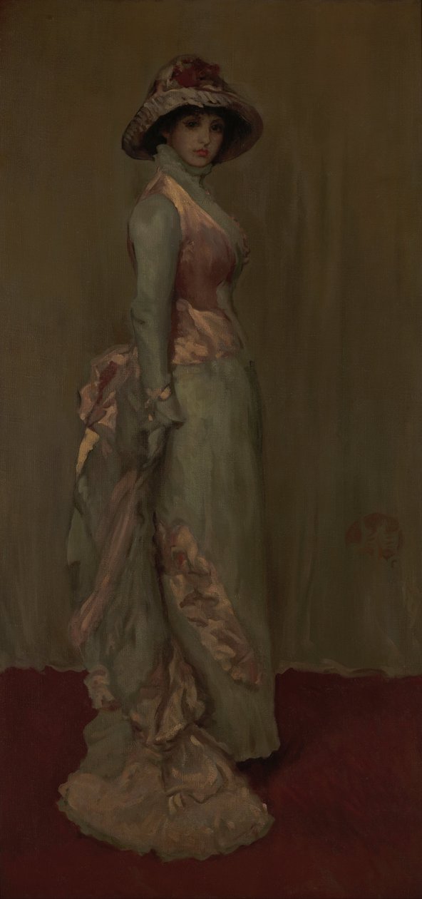 Rózsaszín és szürke harmónia- Lady Meux alkotó: James Abbott McNeill Whistler
