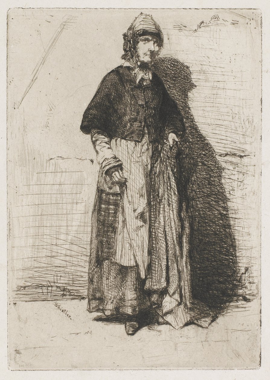 La Mere Gerard, 1858 (rézkarc papírra) alkotó: James Abbott McNeill Whistler