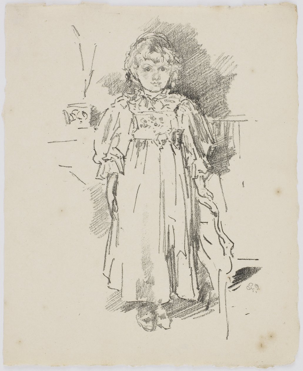Kis Evelyn, 1896 (litho papíron) alkotó: James Abbott McNeill Whistler
