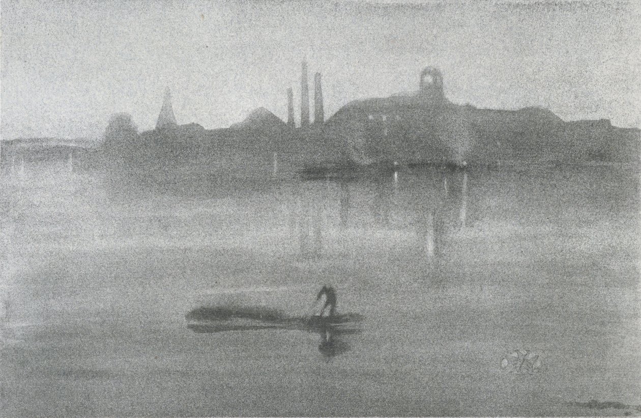Nocturne: Battersea folyó, 1878 alkotó: James Abbott McNeill Whistler