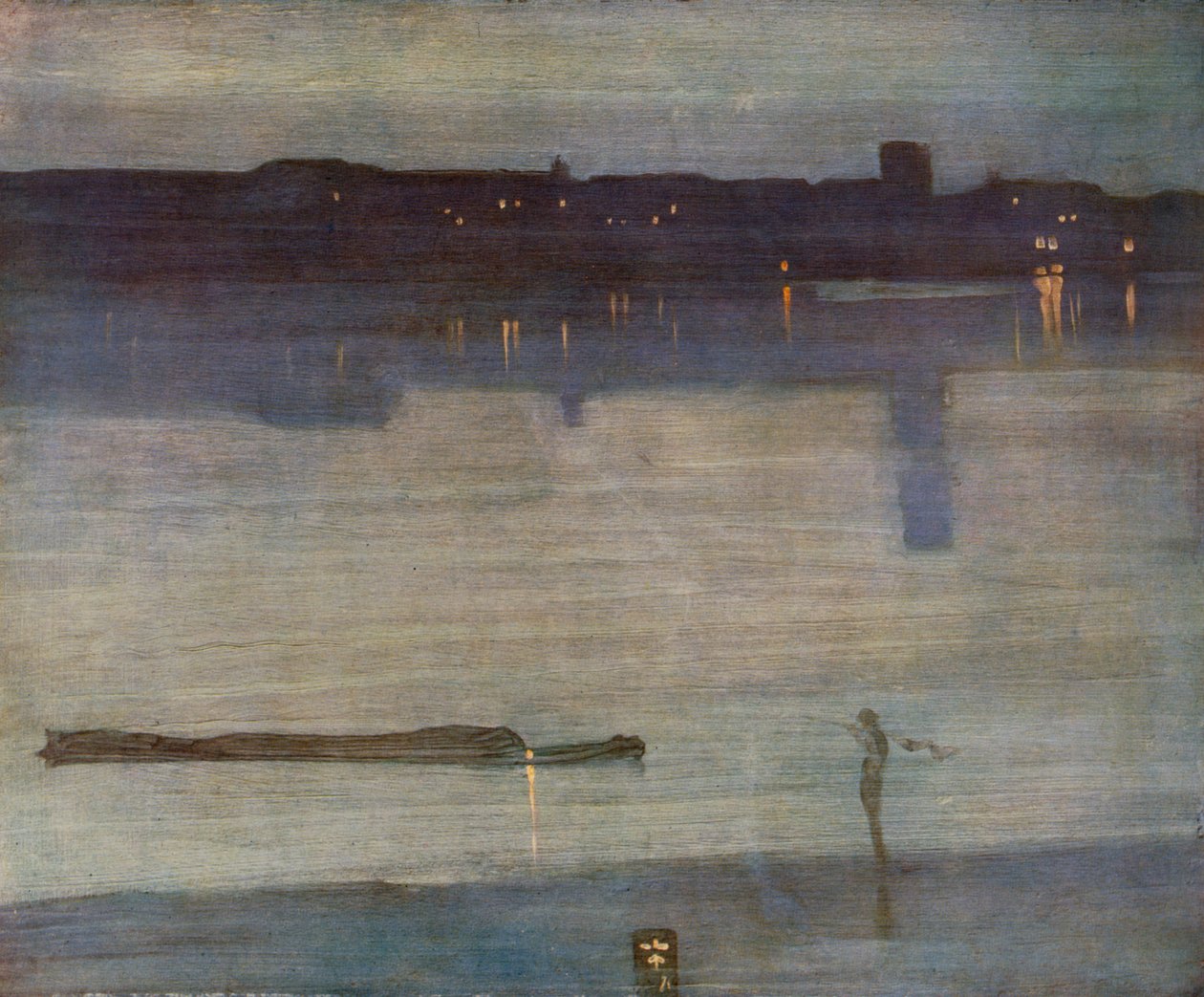 Nocturne kék és zöld színben alkotó: James Abbott McNeill Whistler