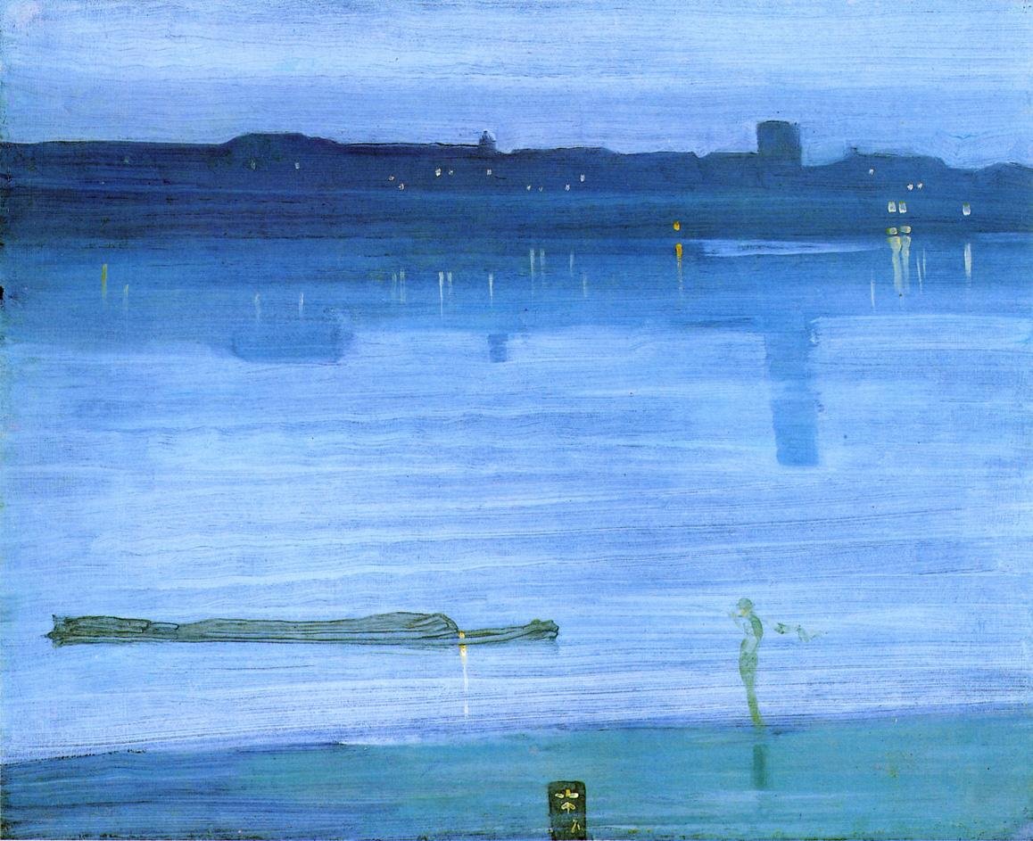 Noktürne kékben és ezüstben: Chelsea alkotó: James Abbott McNeill Whistler