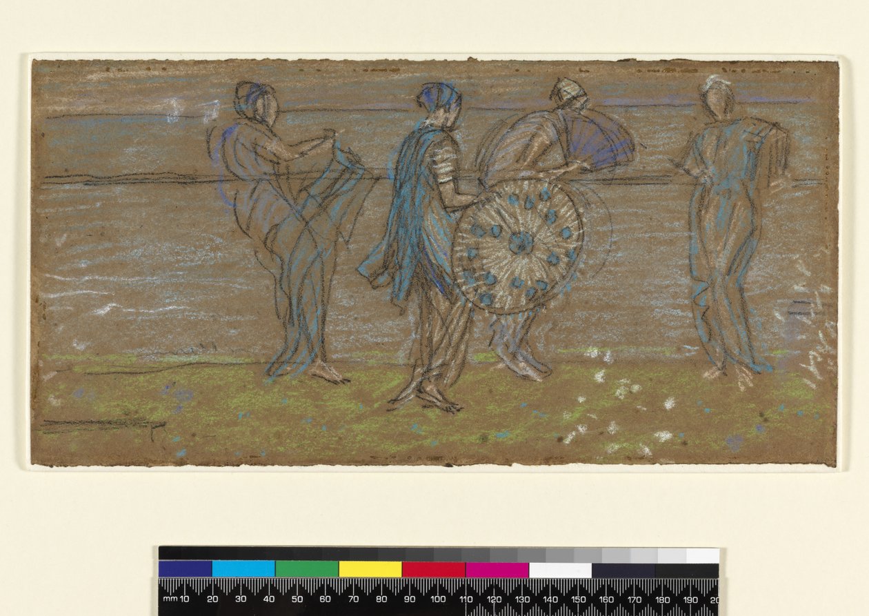 PD.187-1961 Tenger, strand és alakok (pasztell, papír) alkotó: James Abbott McNeill Whistler