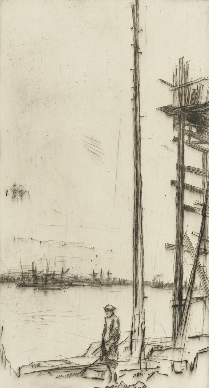 Hajóépítő gyár, 1875 (szárazpont papíron) alkotó: James Abbott McNeill Whistler