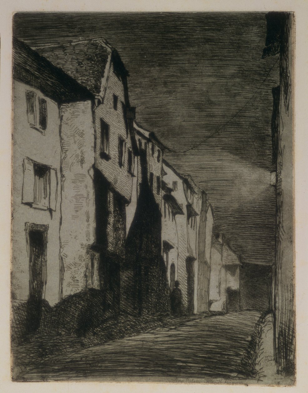 Saverne utca, 1858 alkotó: James Abbott McNeill Whistler