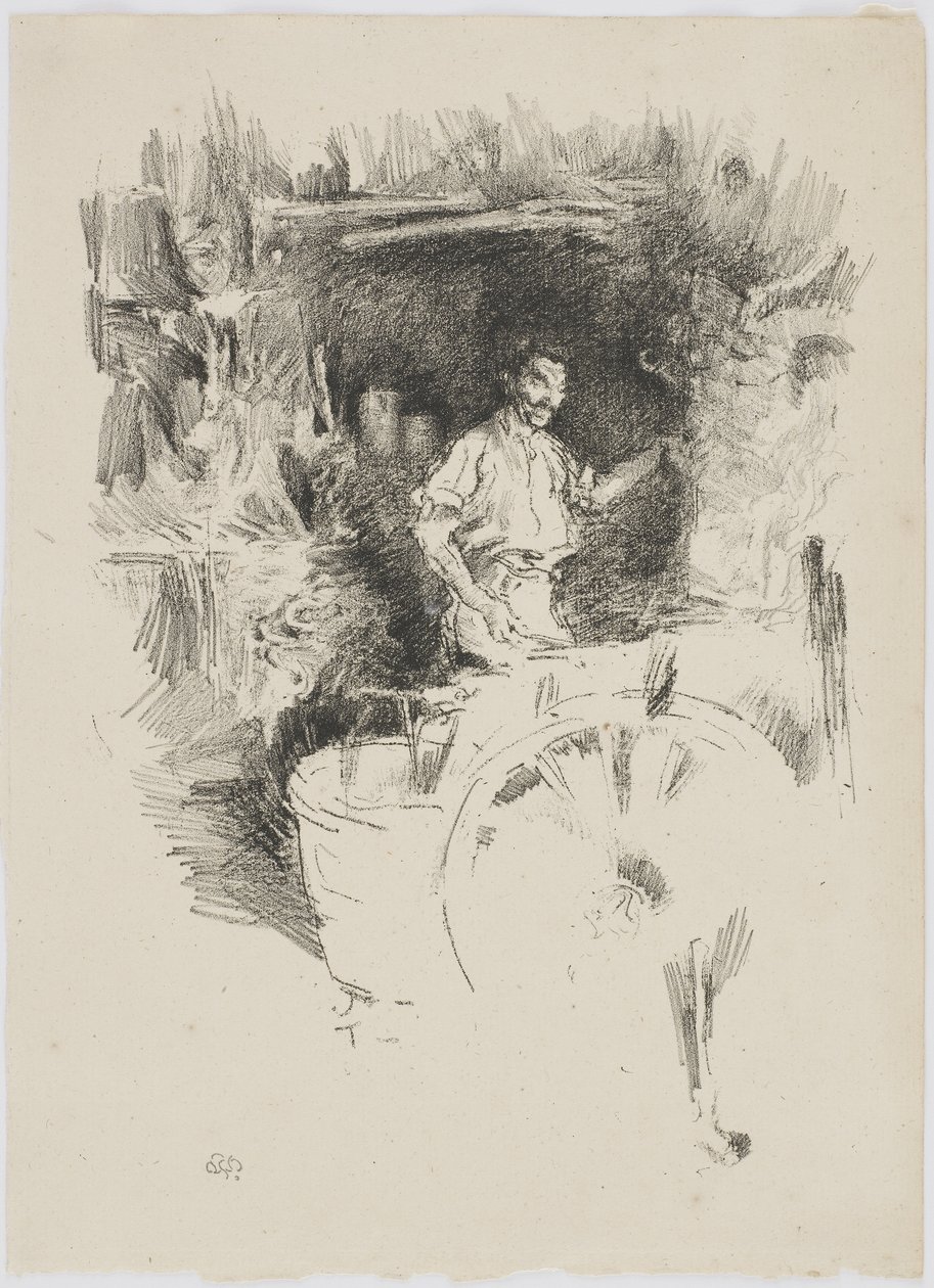 A kovács, 1895-96 (lith papíron) alkotó: James Abbott McNeill Whistler