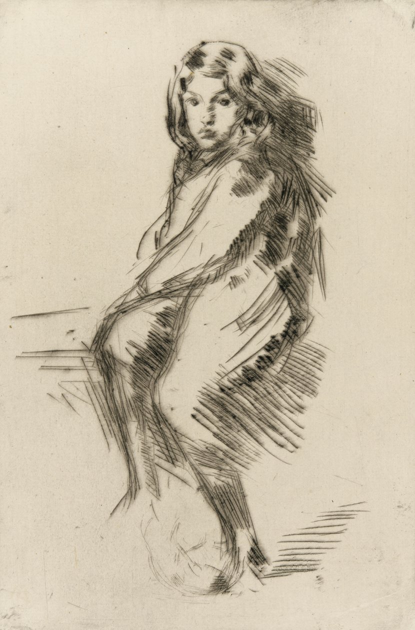 A fiú, 1873-75 körül (szárazhegy papíron) alkotó: James Abbott McNeill Whistler