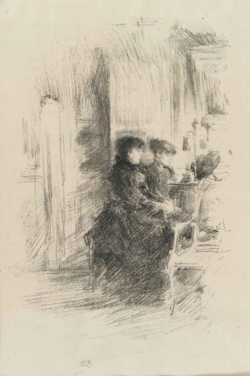 A duett (kőnyomat papíron) alkotó: James Abbott McNeill Whistler