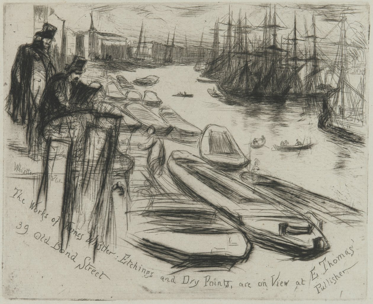 A kis medence, 1861 (rézkarc papírra) alkotó: James Abbott McNeill Whistler