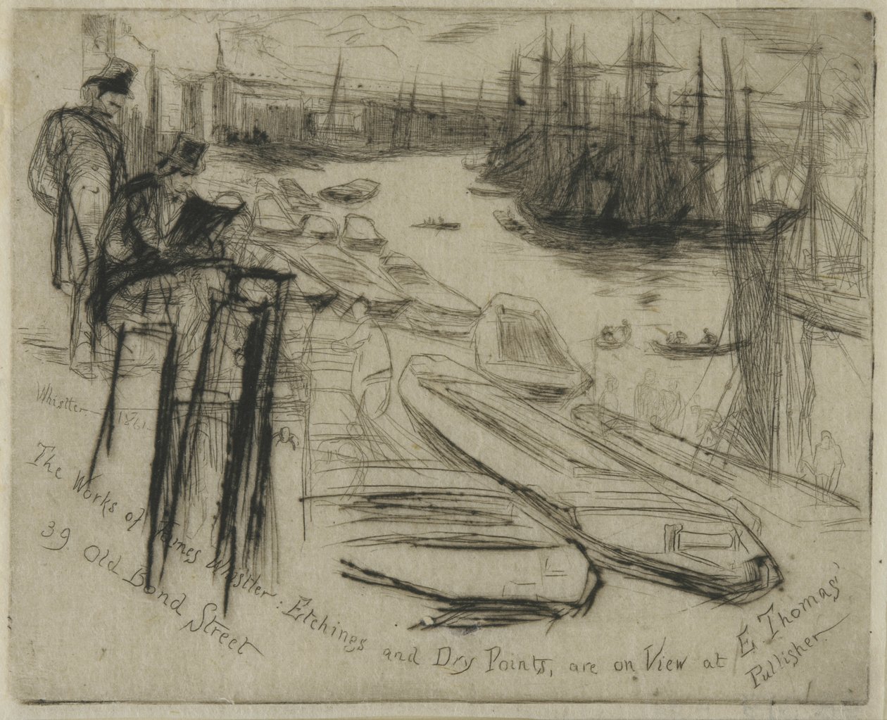 A kis medence, 1861 (rézkarc papírra) alkotó: James Abbott McNeill Whistler