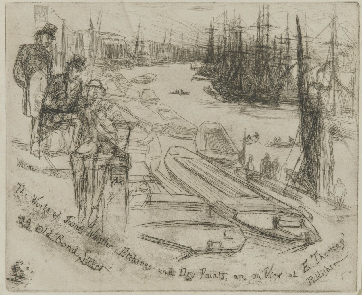 A kis medence, 1861 (metszet, papír) alkotó: James Abbott McNeill Whistler