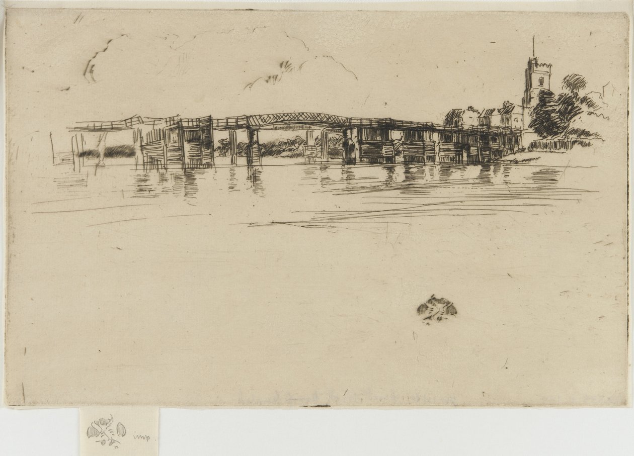 The Little Putney, No. 1, 1879 (metszet, papír) alkotó: James Abbott McNeill Whistler
