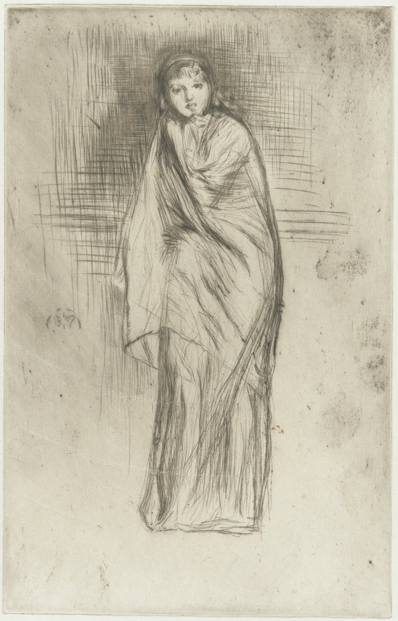The Model Resting, 1870 (szárazpont papíron) (lásd még: 324669) alkotó: James Abbott McNeill Whistler