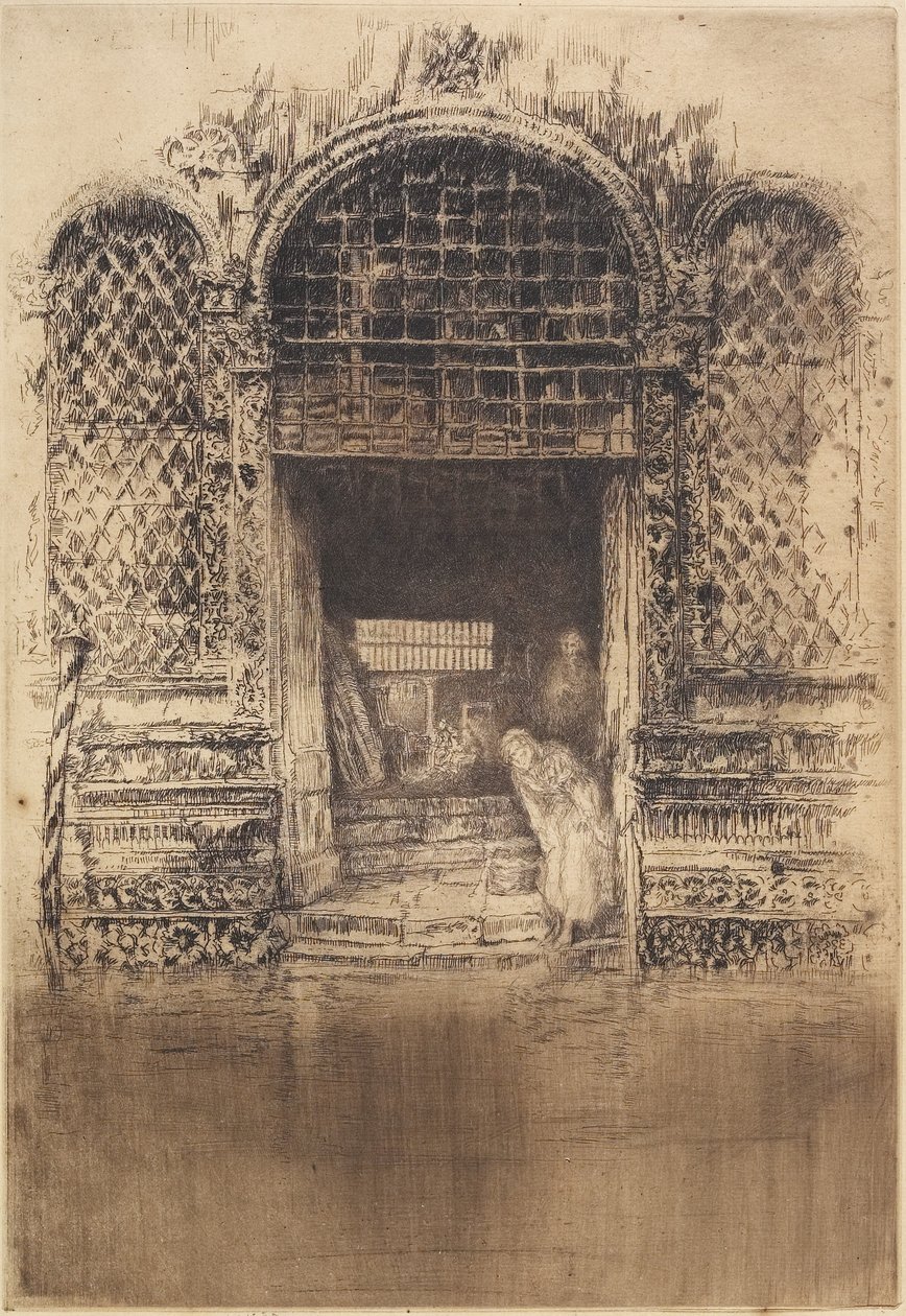 A régi kapualj az Első Velencei sorozatból, 1879-1880 alkotó: James Abbott McNeill Whistler
