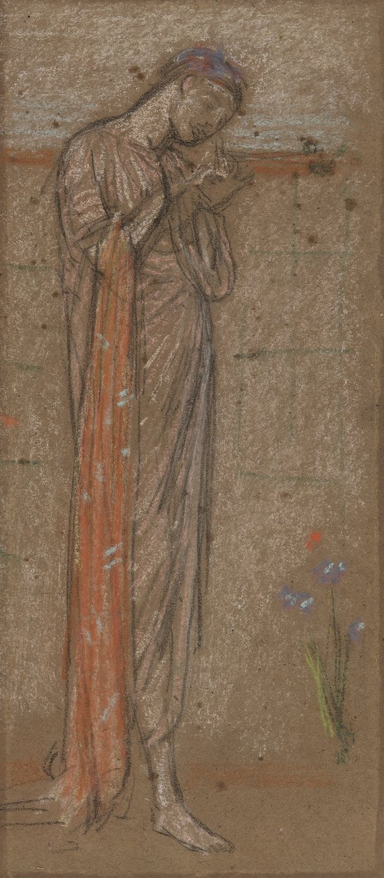 A lila írisz, 1871-72 (kréta és pasztell barna papírra) alkotó: James Abbott McNeill Whistler
