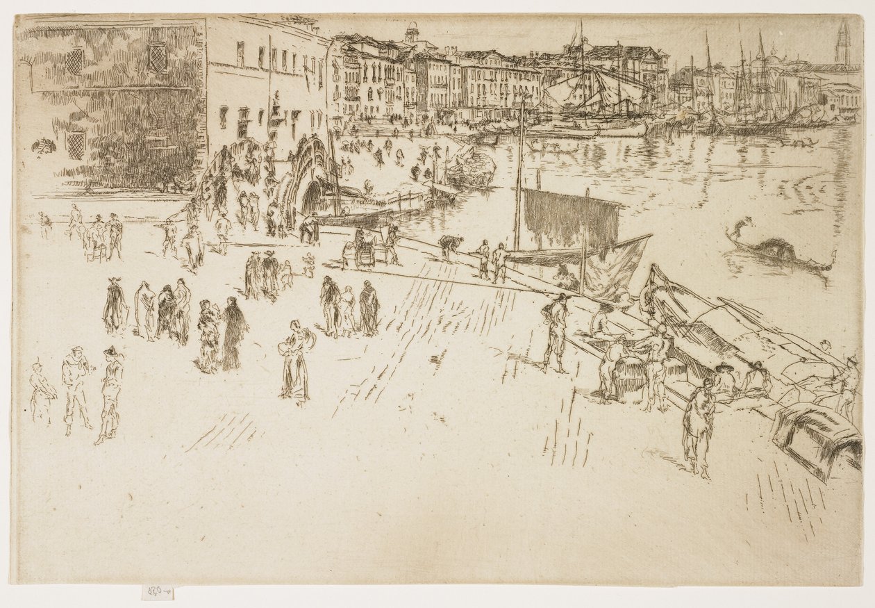 A Riva, 1. szám az első velencei díszletből, 1879-1880 alkotó: James Abbott McNeill Whistler
