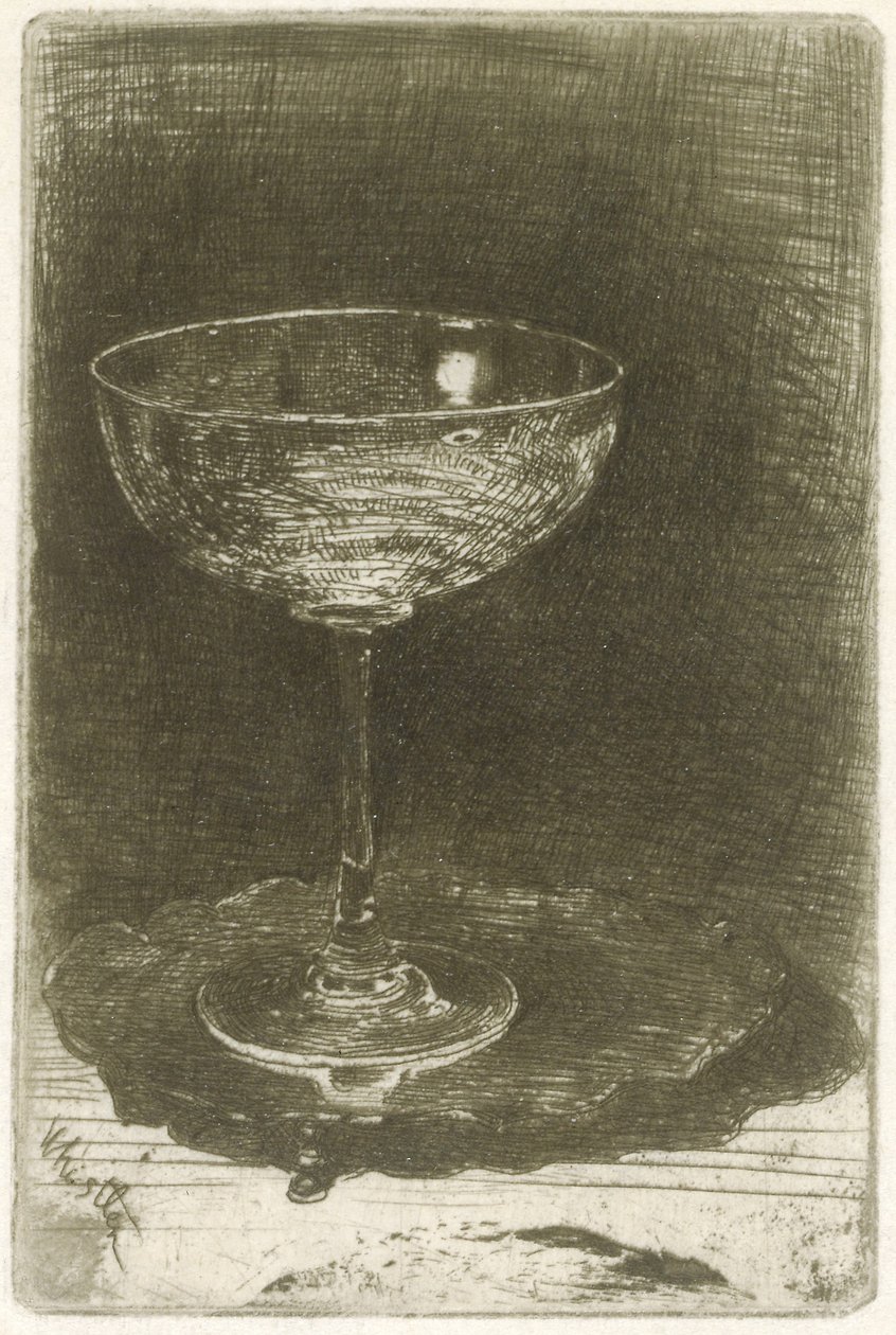 A borospohár, 1858 alkotó: James Abbott McNeill Whistler