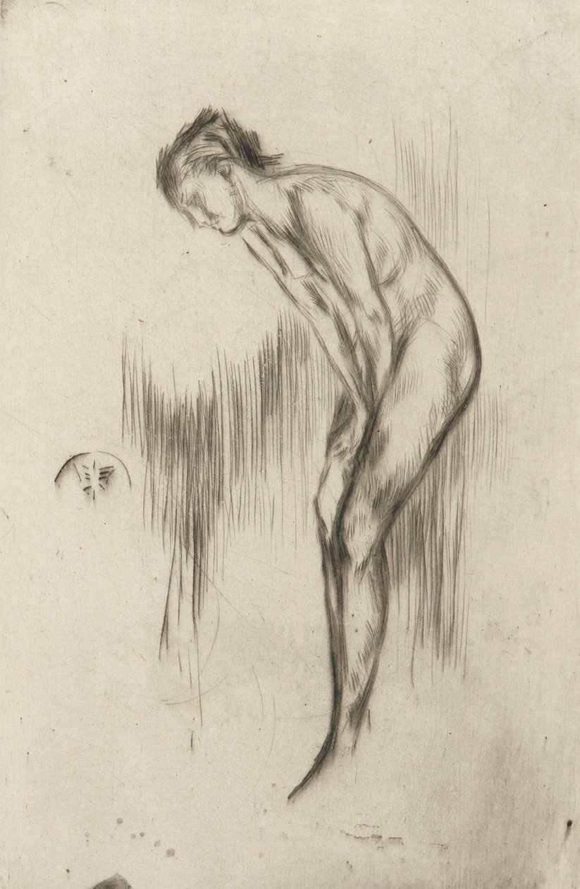 Tillie, egy modell, 1873 (szárazpont papíron) alkotó: James Abbott McNeill Whistler