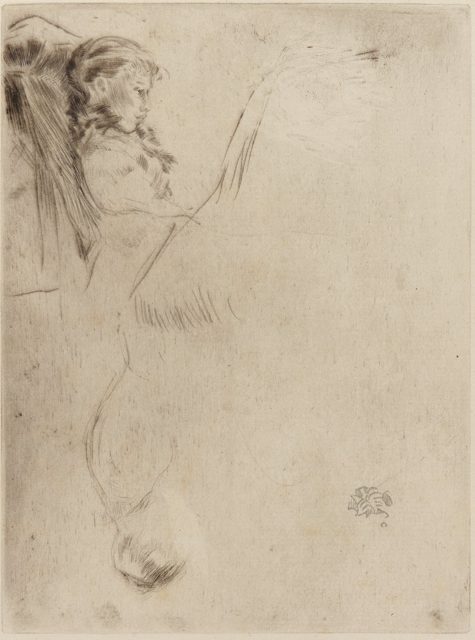 Két vázlat (száraztű, papír) alkotó: James Abbott McNeill Whistler