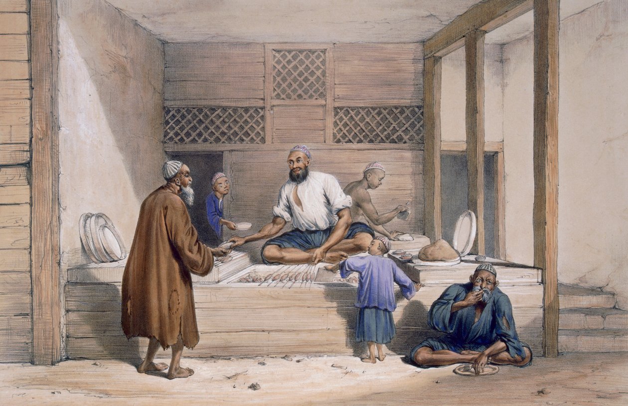 Cabaub Shop, Cabul, 1843 alkotó: James Atkinson