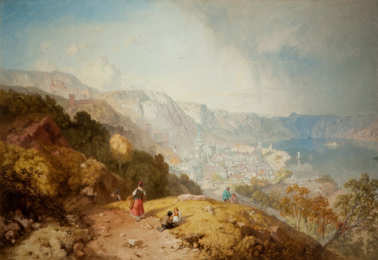 Bacharach a Rajnán, 1865 alkotó: James Baker Pyne