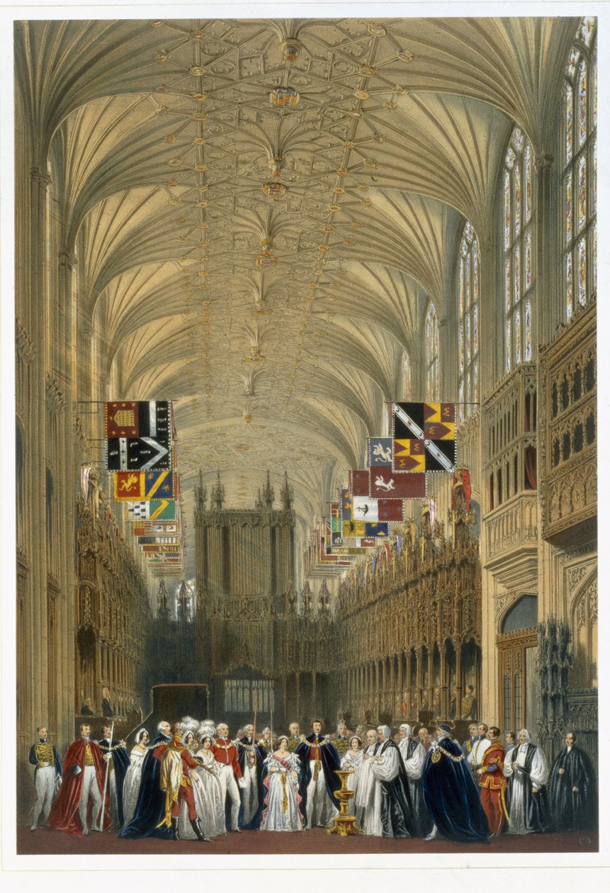 A Szent György-kápolna belseje, 1838 alkotó: James Baker Pyne