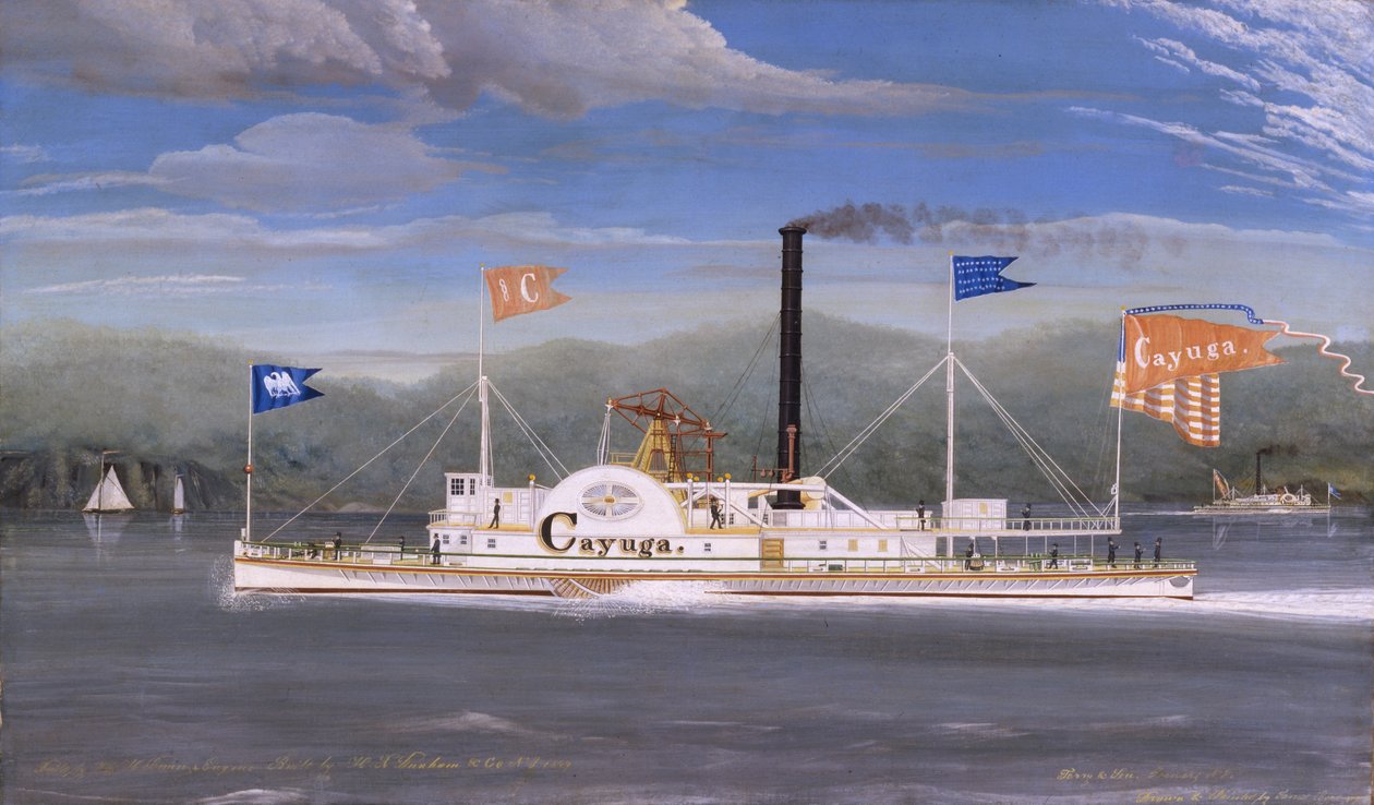Cayuga gőzhajó, 1849 alkotó: James Bard