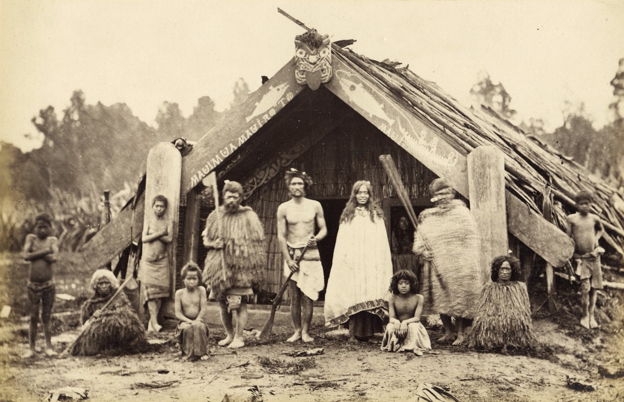 Maorik csoportja, 1876 (albumnyomat) alkotó: James Bragge