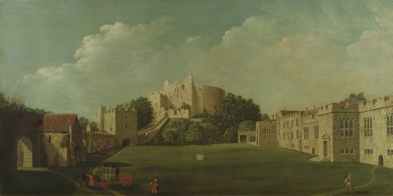Arundel kastély, várőrség és négyszöglet, 1770 körül alkotó: James Canter