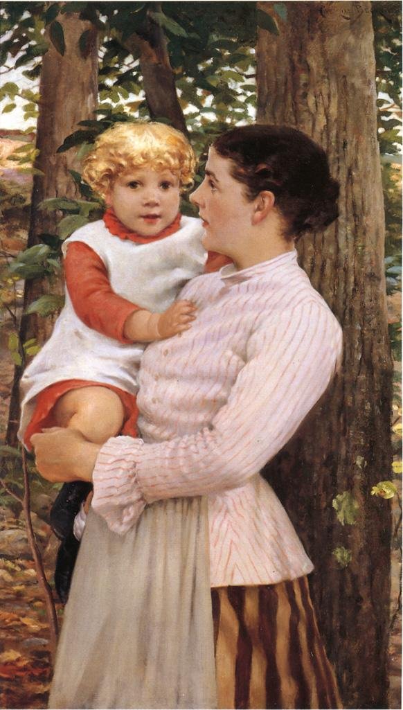 Anya és gyermek alkotó: James Carroll Beckwith