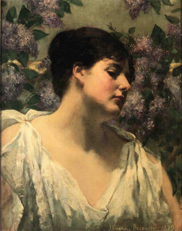 A lilák alatt alkotó: James Carroll Beckwith