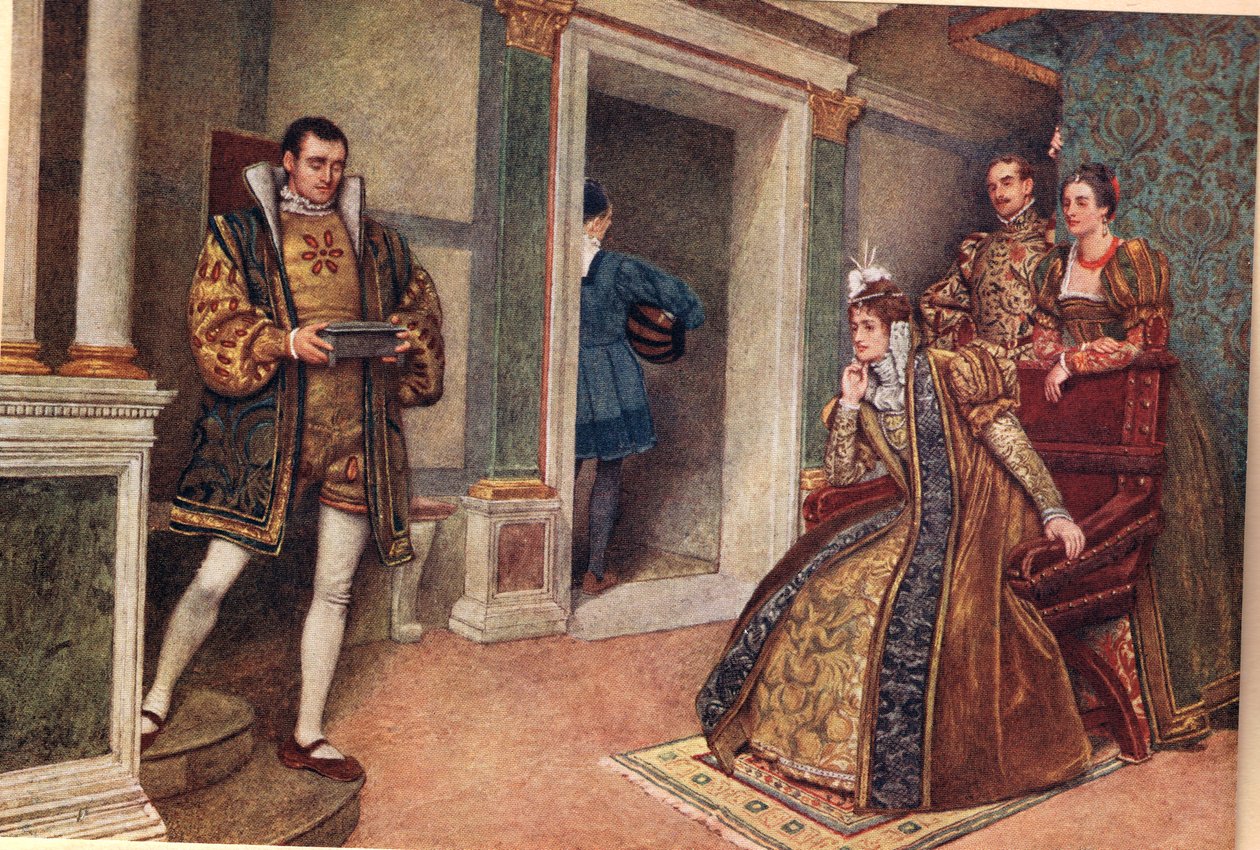 "De te, te sovány ólom", illusztráció a "Velencei kalmárból". alkotó: James Dromgole Linton