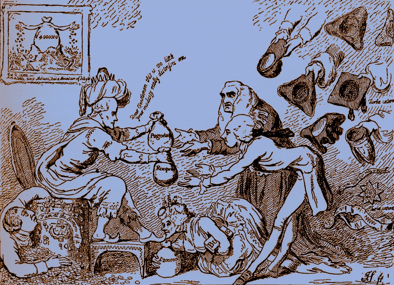 Indiai nabobok gazdagsága - Gillray karikatúrája alkotó: James Gillray