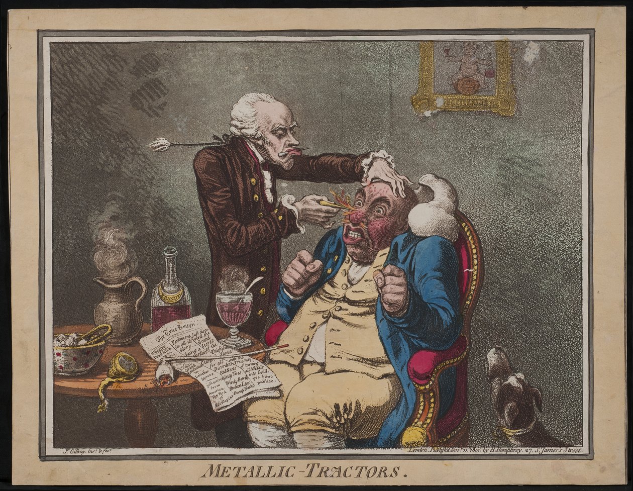 Fém traktorok, 1801 alkotó: James Gillray