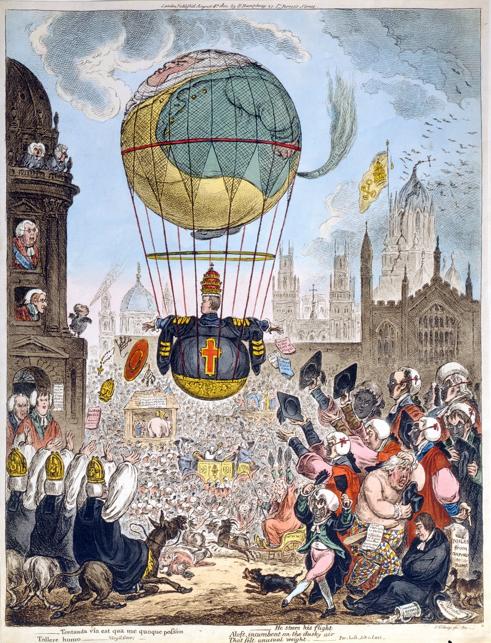 I Must Try The Way I Can Raise The Ground, Hannah Humphrey 1810-ben (rézkarc, metszet, akvatinta és wc papíron) alkotó: James Gillray