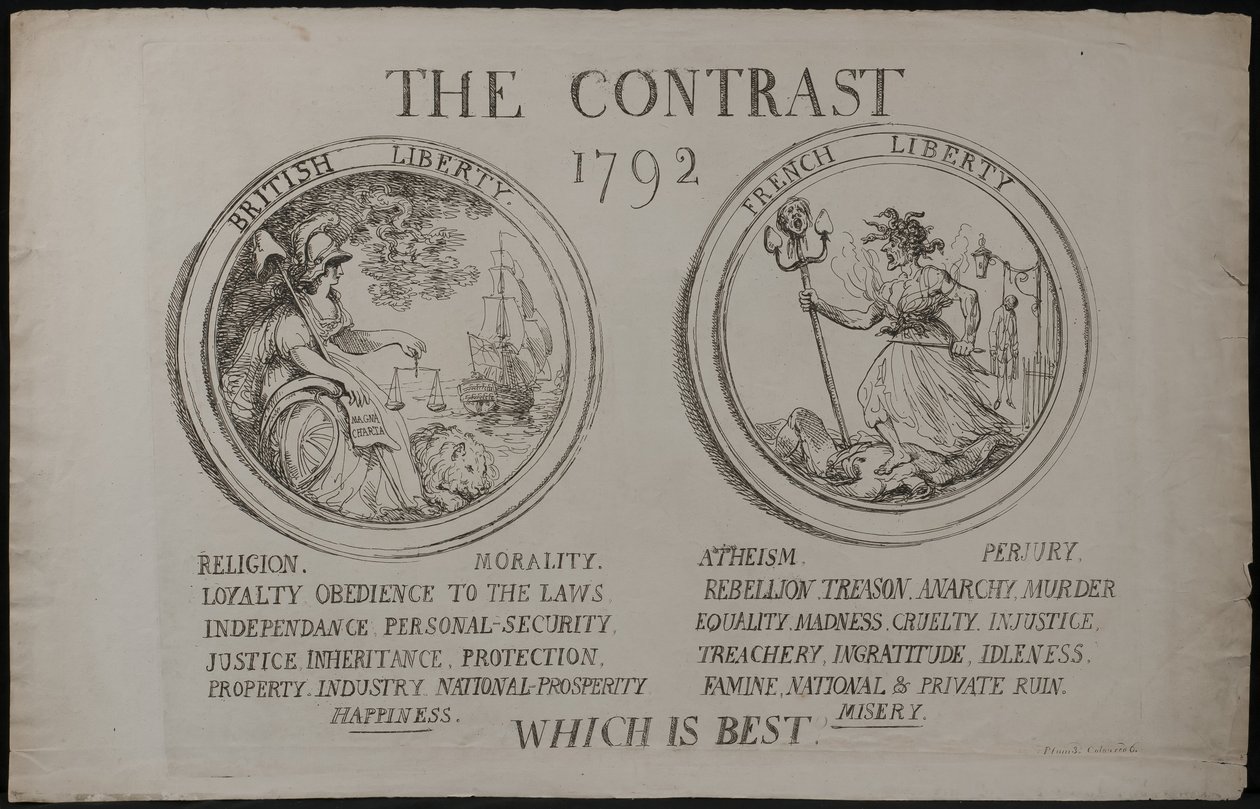 A kontraszt, 1792 alkotó: James Gillray