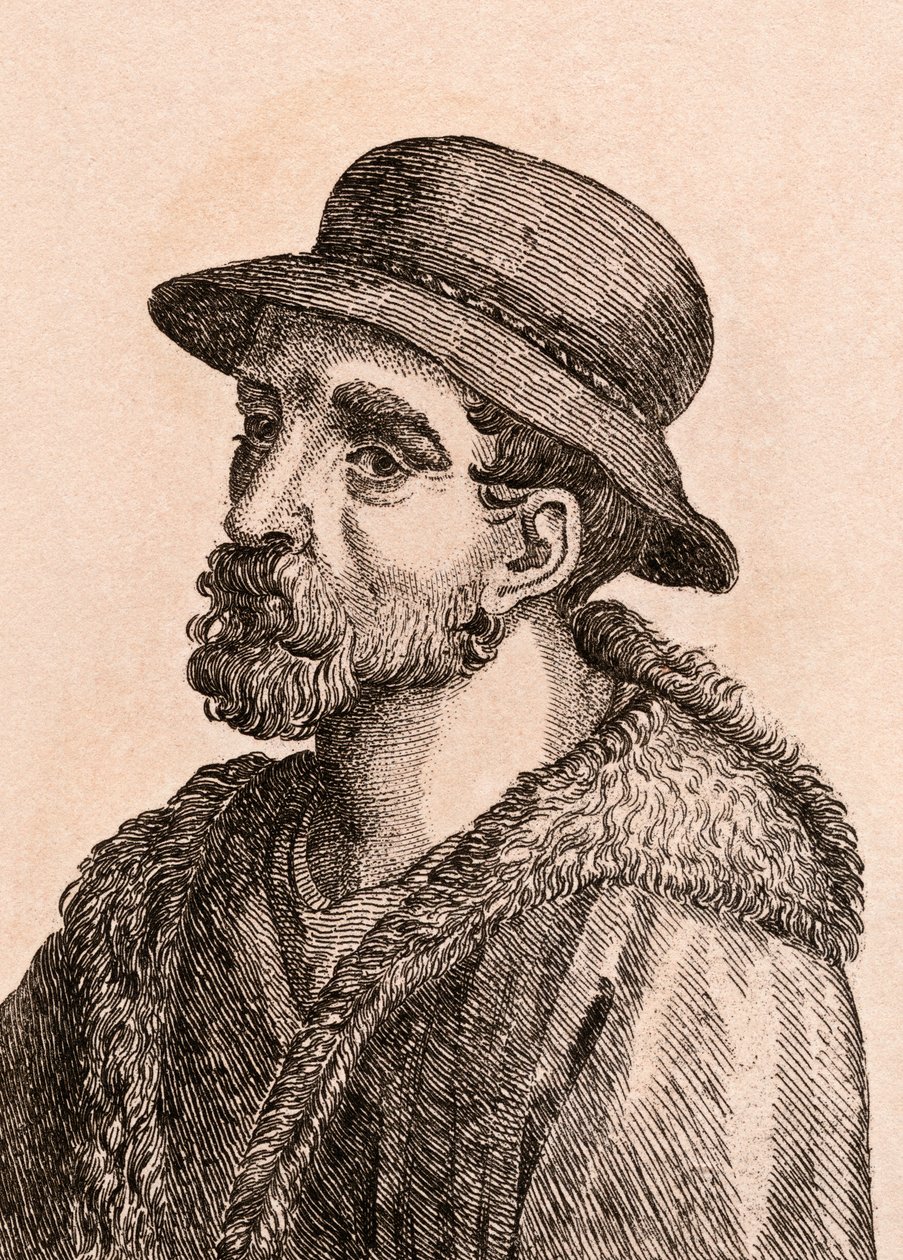 Giovanni da Udine, illusztráció a „Hiteles festők 75 portréi hiteles eredetikről” című könyvéből, 1817-ben Londonban alkotó: James Girtin