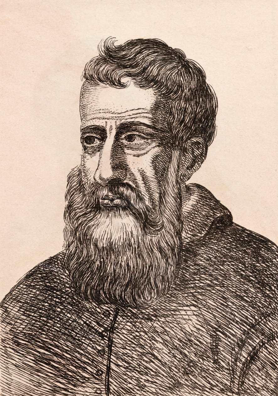 Jacopo Tintoretto, illusztráció az 1817-ben Londonban megjelent „Hiteles festők 75 portréi hiteles eredetikről” című könyvéből alkotó: James Girtin