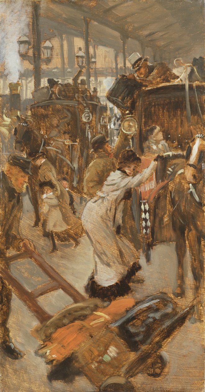Indulási peron, Victoria állomás, 1881-82 körül alkotó: James Jacques Joseph Tissot