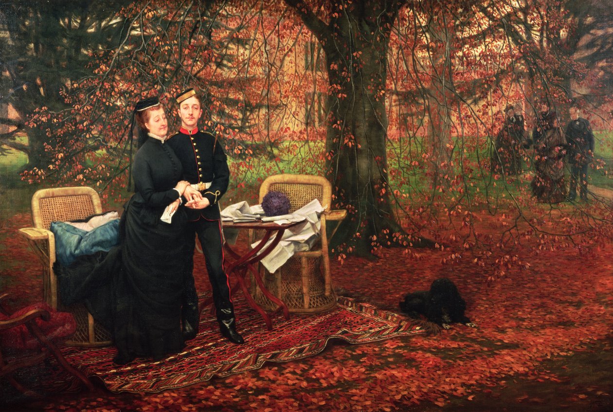 Eugenie császárné (1826-1920) és Eugene-Louis Napoleon Bonaparte (1856-79) a Camden Place-ben, Chislehurstben alkotó: James Jacques Joseph Tissot