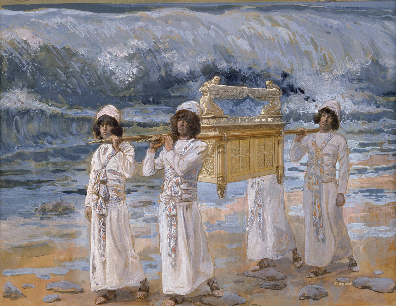 A bárka áthalad a Jordánon alkotó: James Jacques Joseph Tissot