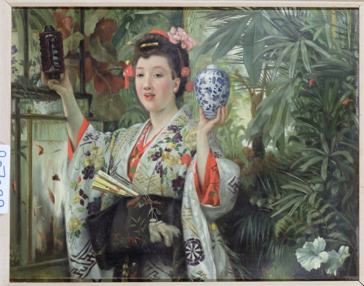 Japán váza, 1870 körül alkotó: James Jacques Joseph Tissot