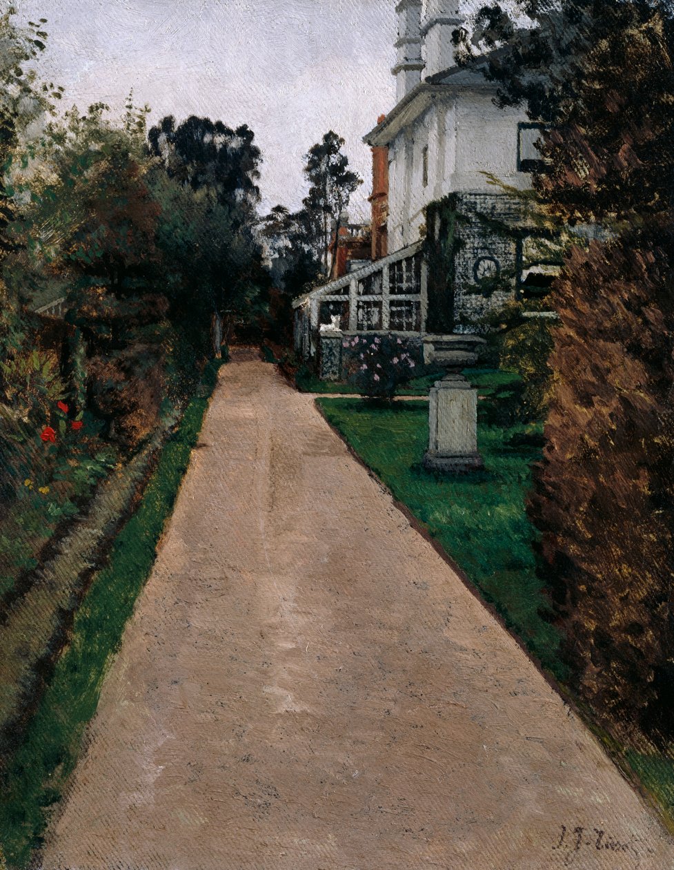 Kilátás a kertre a Grove End Road 17. szám alatt, 1874-82 alkotó: James Jacques Joseph Tissot