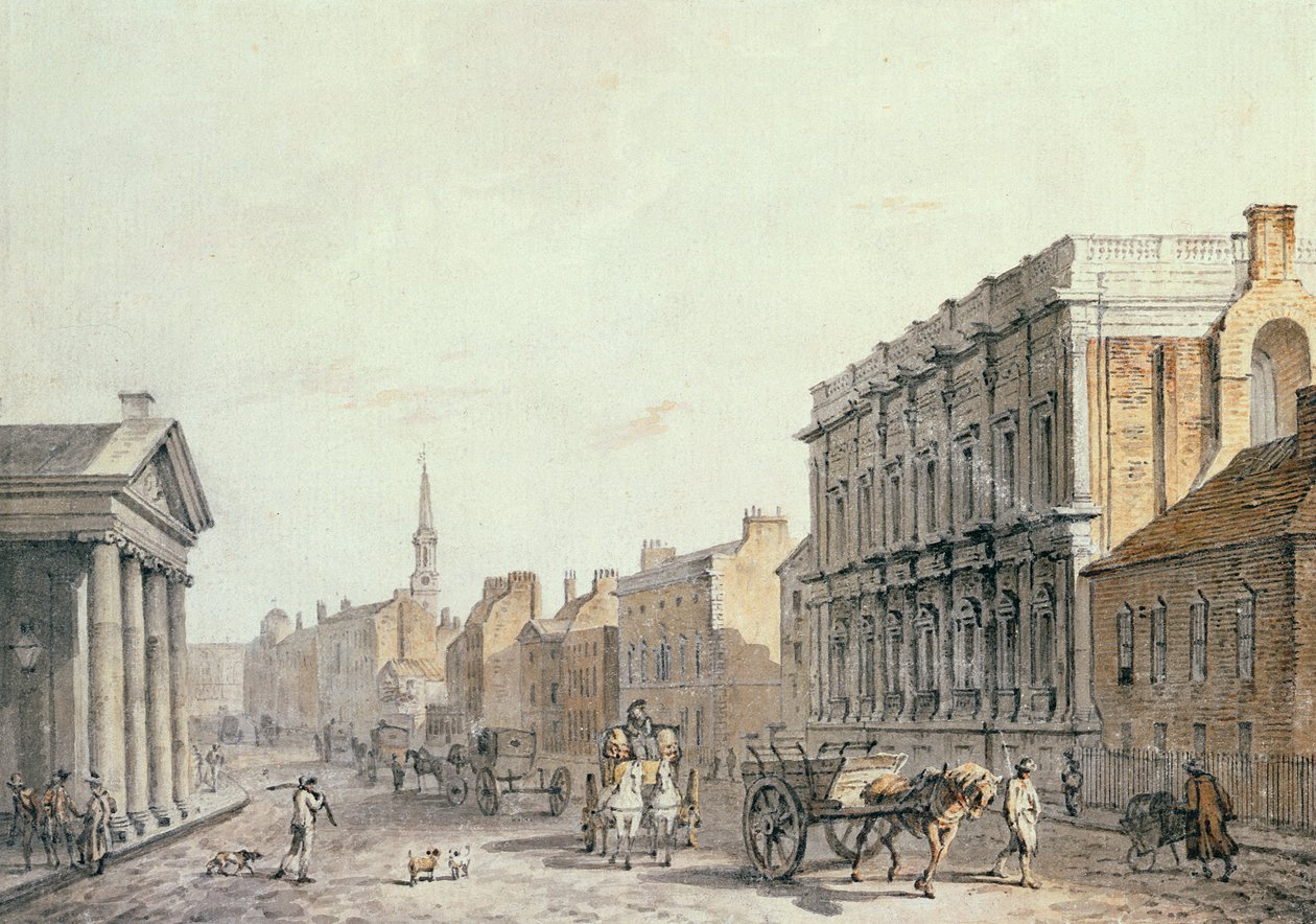 Kilátás a Whitehallra, a Charing Cross felé néz, 1790 alkotó: James Miller