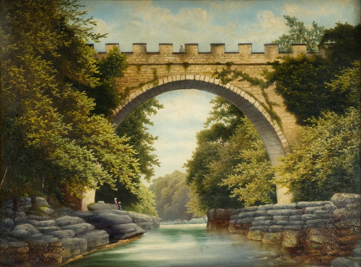 Az Abbey Bridge, Barnard Castle, 1882 alkotó: James Miller Brown