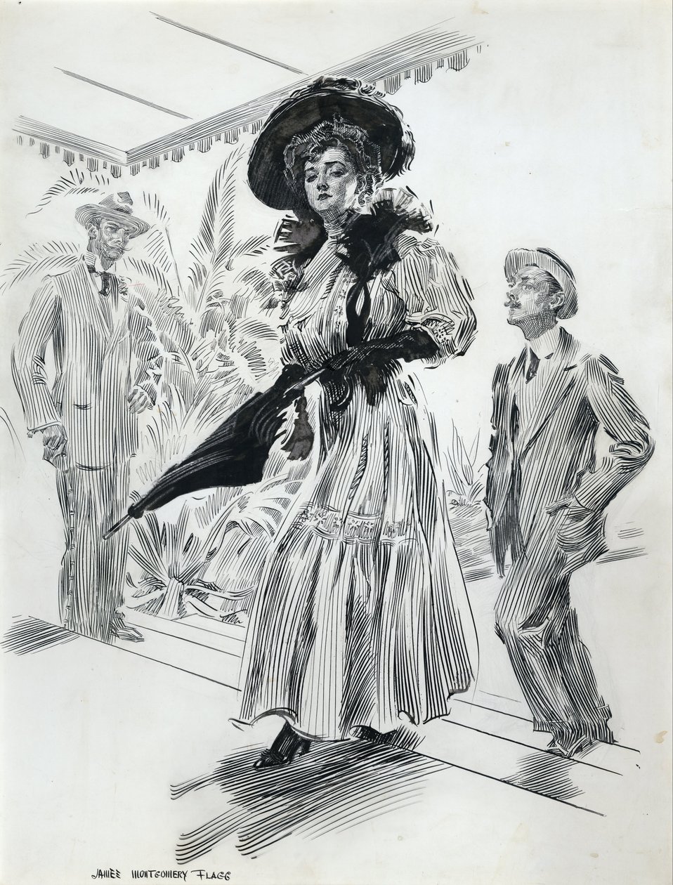 Fenségesen vitorlázott a nyomorult mellett, Septimus szelíden követte alkotó: James Montgomery Flagg