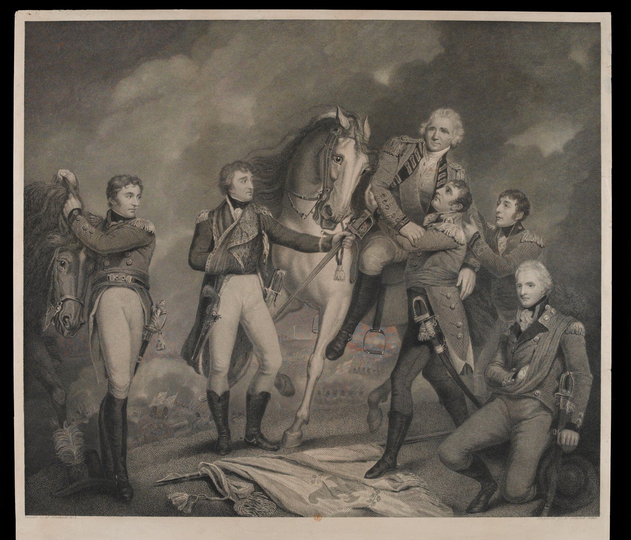 Abercromby tábornok halála az alexandriai csatában, Egyiptom, 1801 alkotó: James Northcote