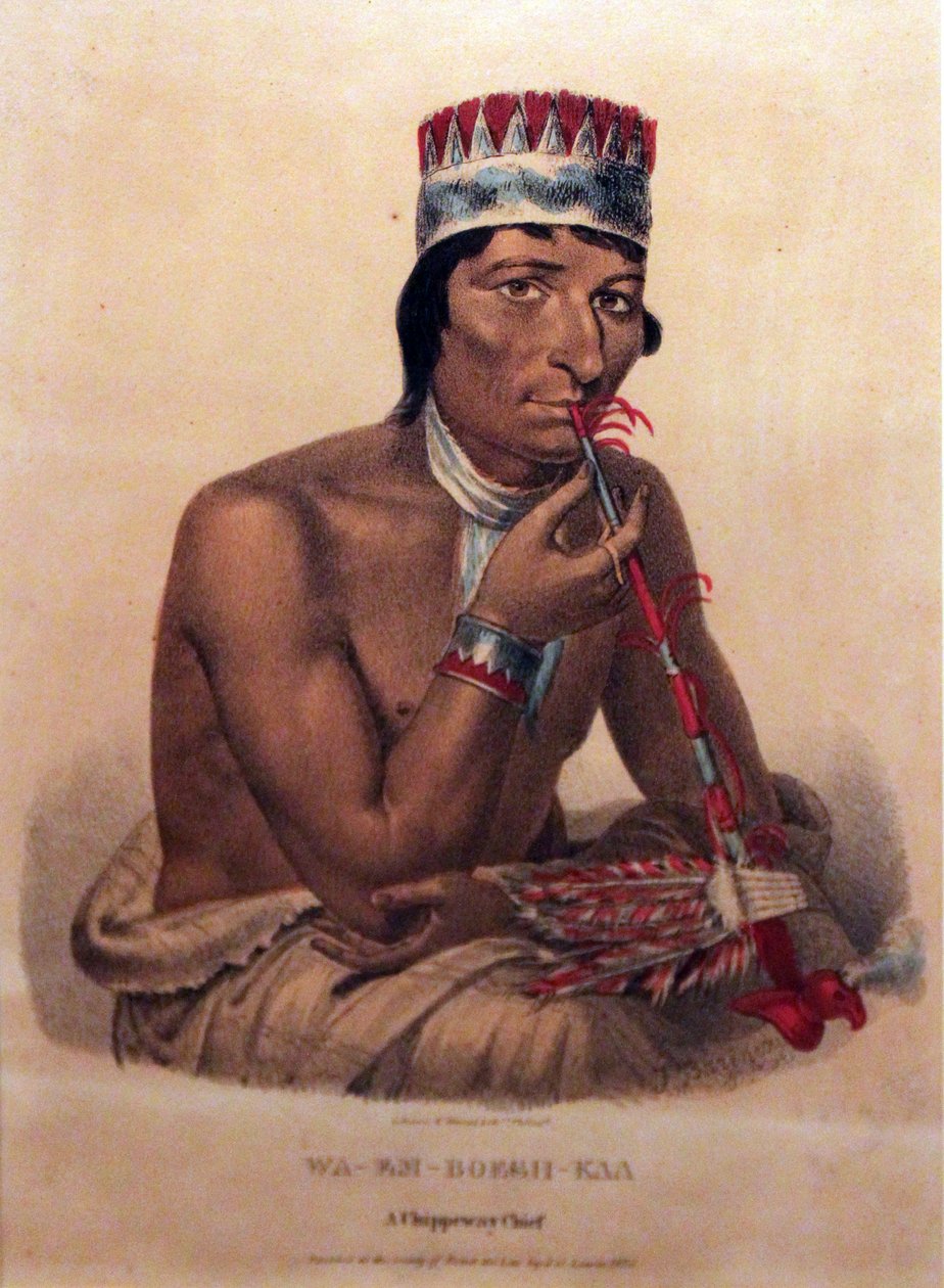 Waemboeshkaa, Chippeway Chief, 1825 alkotó: James Otto Lewis