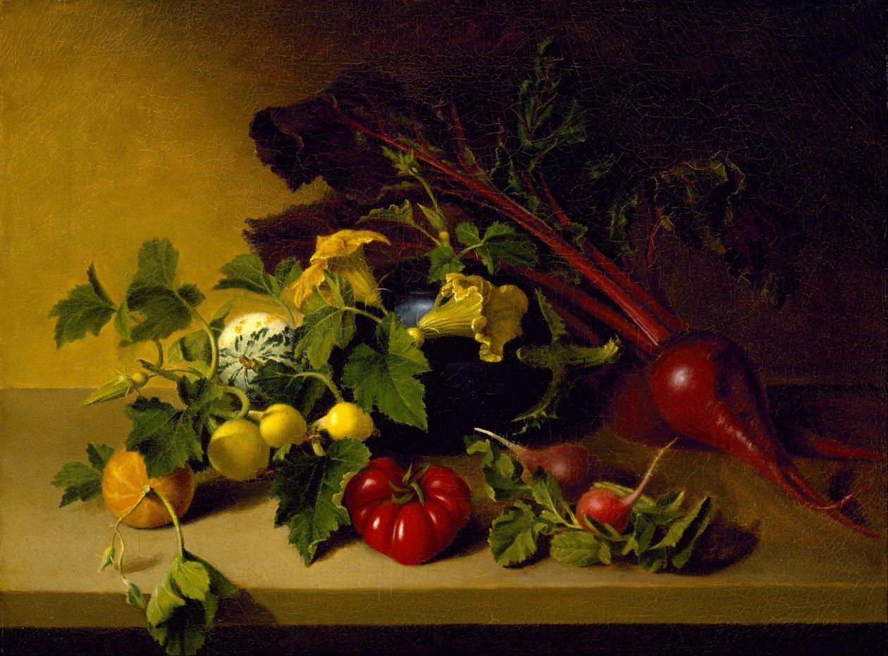 Csendélet zöldségekkel alkotó: James the Elder Peale