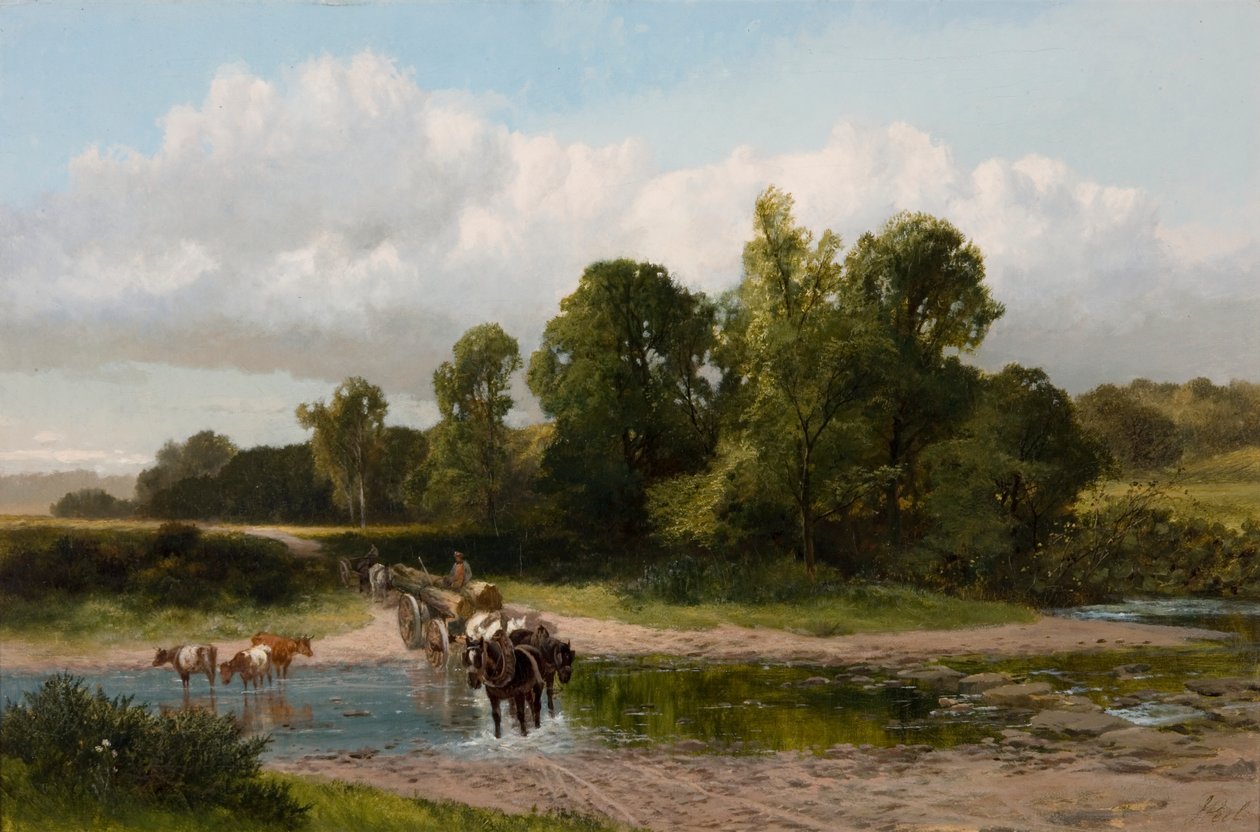 A Ford a Whitadderen, Berwickshire alkotó: James Peel
